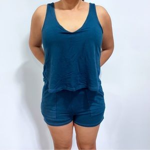 Monrow Blue Steel Supersoft Tank Romper